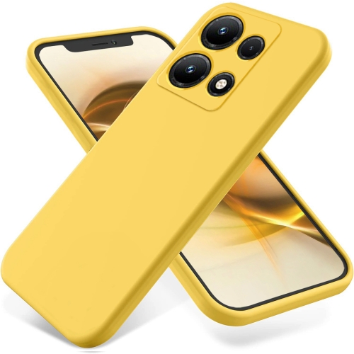 

For Infinix Note 30i Pure Color Liquid Silicone Shockproof Phone Case(Yellow)