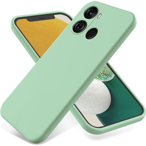 

For Itel P40 Pure Color Liquid Silicone Shockproof Phone Case(Green)