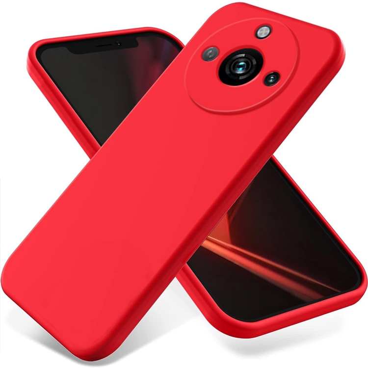 

For Realme 11 Pro / 11 Pro+ Pure Color Liquid Silicone Shockproof Phone Case(Red)