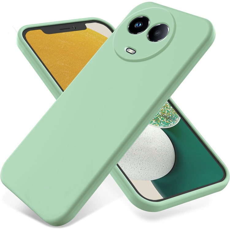 

For Realme C67 5G Pure Color Liquid Silicone Shockproof Phone Case(Green)
