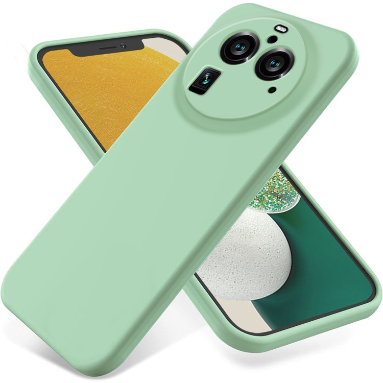 

For OPPO Find X6 Pro Pure Color Liquid Silicone Shockproof Phone Case(Green)