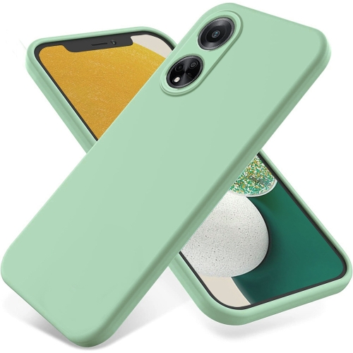 

For OPPO F23 5G / A98 5G / A1 5G Pure Color Liquid Silicone Shockproof Phone Case(Green)