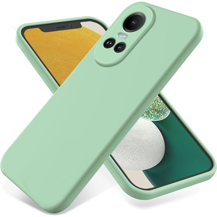 

For OPPO Reno10 Global/Reno10 Pro Global Pure Color Liquid Silicone Shockproof Phone Case(Green)