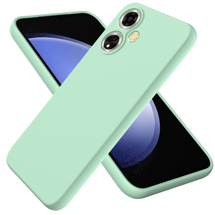 

For OPPO A59 / A2 Pure Color Liquid Silicone Shockproof Phone Case(Green)