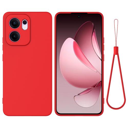 

For OPPO Reno13 F 4G / 5G Pure Color Liquid Silicone Shockproof Phone Case(Red)