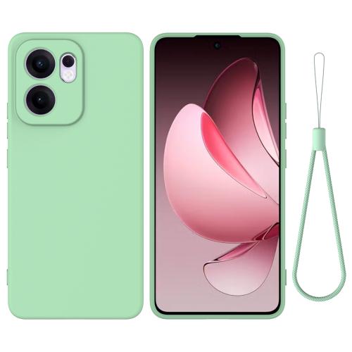 

For OPPO Reno13 F 4G / 5G Pure Color Liquid Silicone Shockproof Phone Case(Green)