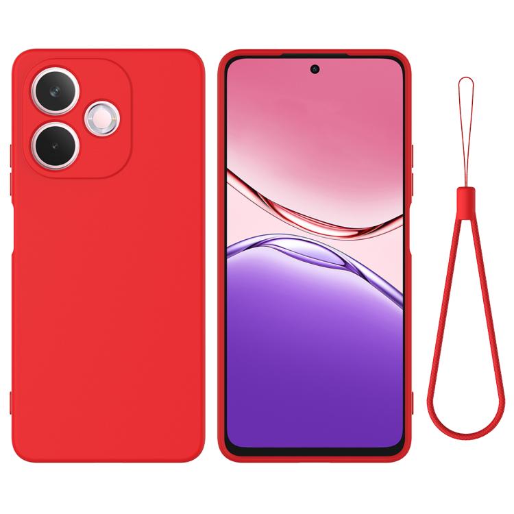 

For OPPO A5 Pro 4G Solid Color Liquid Silicone Dropproof Full Coverage Phone Case(Red)