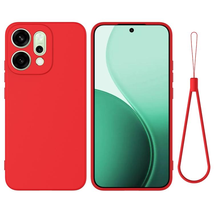 

For OPPO Reno14 5G Global Solid Color Liquid Silicone Dropproof Full Coverage Phone Case(Red)