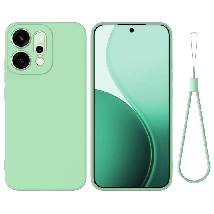 

For OPPO Reno14 5G Global Solid Color Liquid Silicone Dropproof Full Coverage Phone Case(Green)