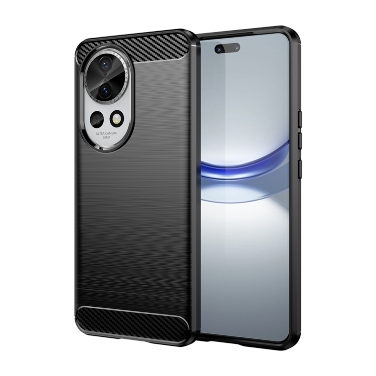 

For Huawei nova 12 Ultra Brushed Texture Carbon Fiber TPU Phone Case(Black)