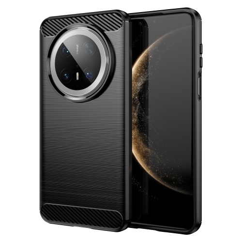 

For Huawei Mate 70 Pro / 70 Pro+ Brushed Texture Carbon Fiber TPU Phone Case(Black)