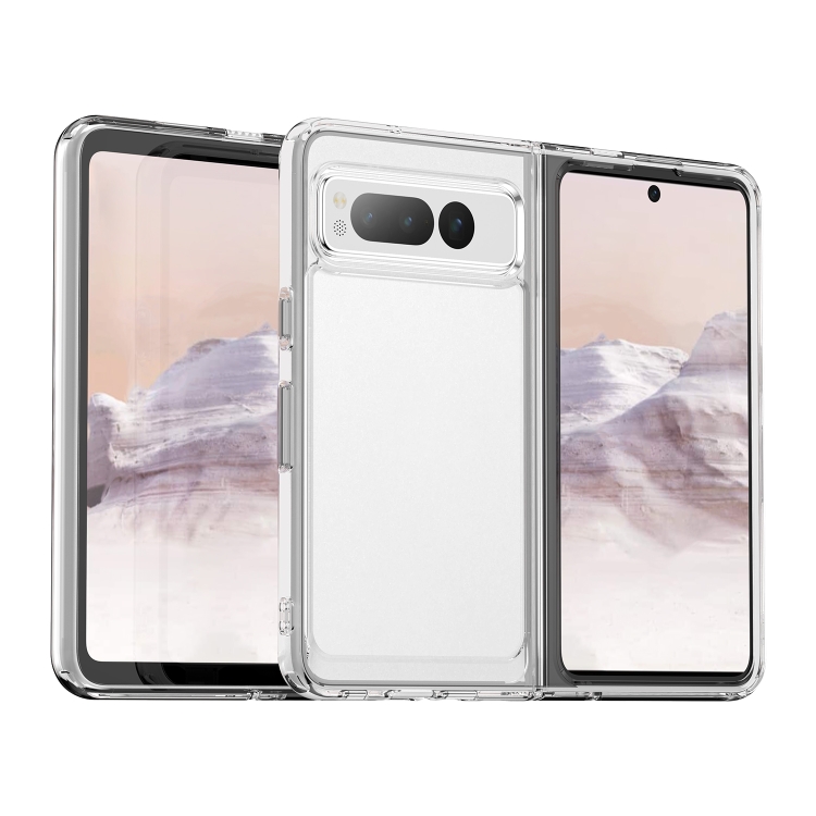 

For Google Pixel Fold Colorful Series Acrylic + TPU Phone Case(Transparent)