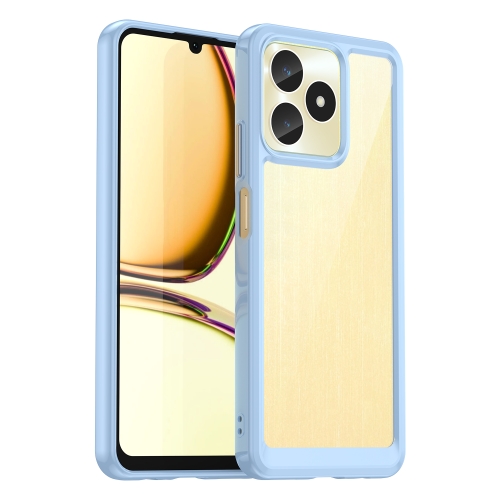 

For Realme C53 India Colorful Series Acrylic Hybrid TPU Phone Case(Blue)