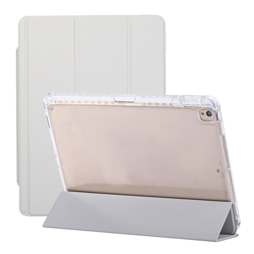 

For iPad 10.2 2021 / 2020 / 10.5 3-Fold Lock Buckle Leather Smart Tablet Case(Grey)