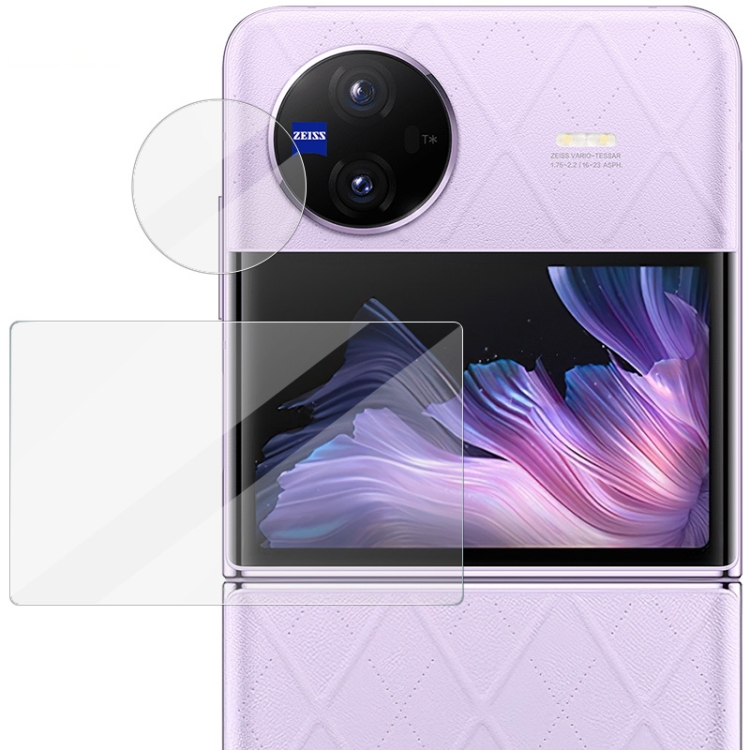 

For vivo X Flip 1 Sets imak Tempered Glass Rear Camera Protection Ring + Glass Rear Screen Sticker