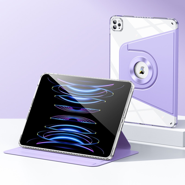 

For iPad Pro 12.9 2022 / 2021 / 2020 Magnetic Split Leather Smart Tablet Case(Purple)
