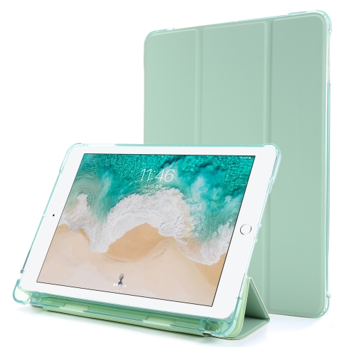 

For iPad Air 2 Airbag Horizontal Flip Leather Case with Three-fold Holder & Pen Holder(Mint Green)