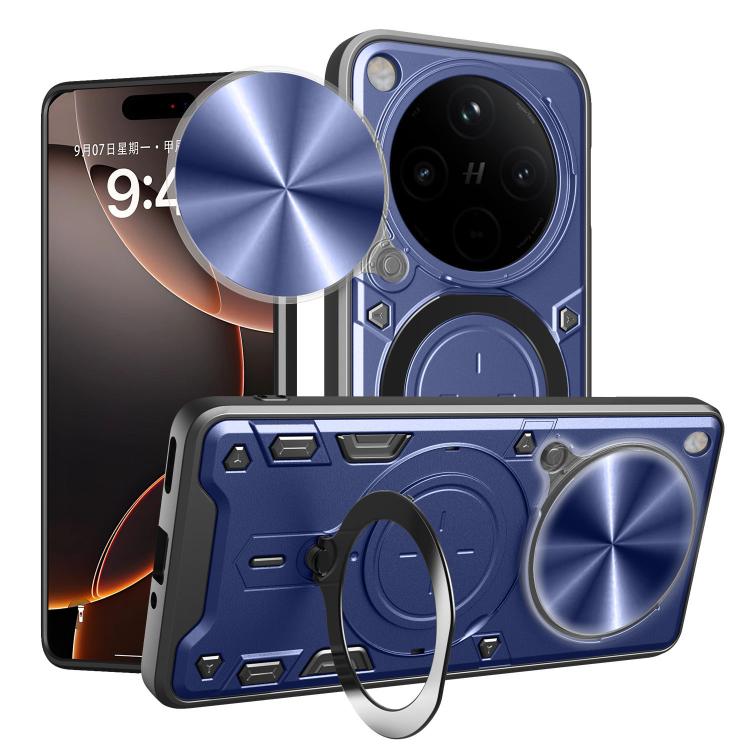 

For OPPO Find X8 CD Texture Sliding Camshield Magnetic Holder Phone Case(Blue)