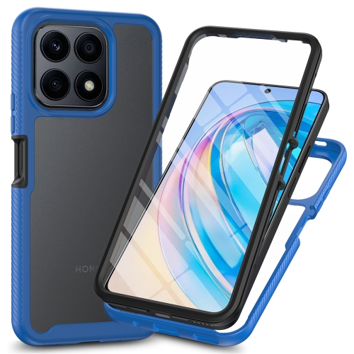 For Honor X8a Starry Sky Full Body Hybrid Shockproof Phone Case with PET Film(Royal Blue) right angle drill attachment metal body impact driver 90 degree drill adapter with detachable handle for tight spaces
