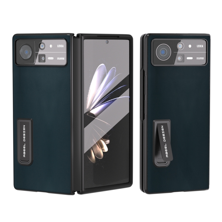 

For Xiaomi Mix Fold 2 Integrated Genuine Leather Xiaoya Series Phone Case with Holder(Dark Green)
