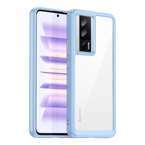 

For Xiaomi Poco F5 Pro Colorful Series Acrylic + TPU Phone Case(Blue)