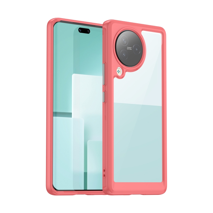 

For Xiaomi Civi 3 Colorful Series Acrylic Hybrid TPU Phone Case(Red)
