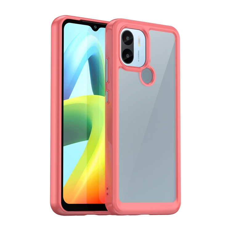 

For Xiaomi Redmi A2+ Colorful Series Acrylic Hybrid TPU Phone Case(Red)