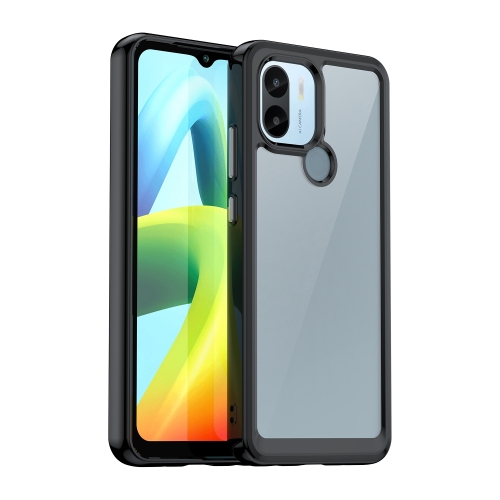 

For Xiaomi Redmi A2+ Colorful Series Acrylic Hybrid TPU Phone Case(Black)