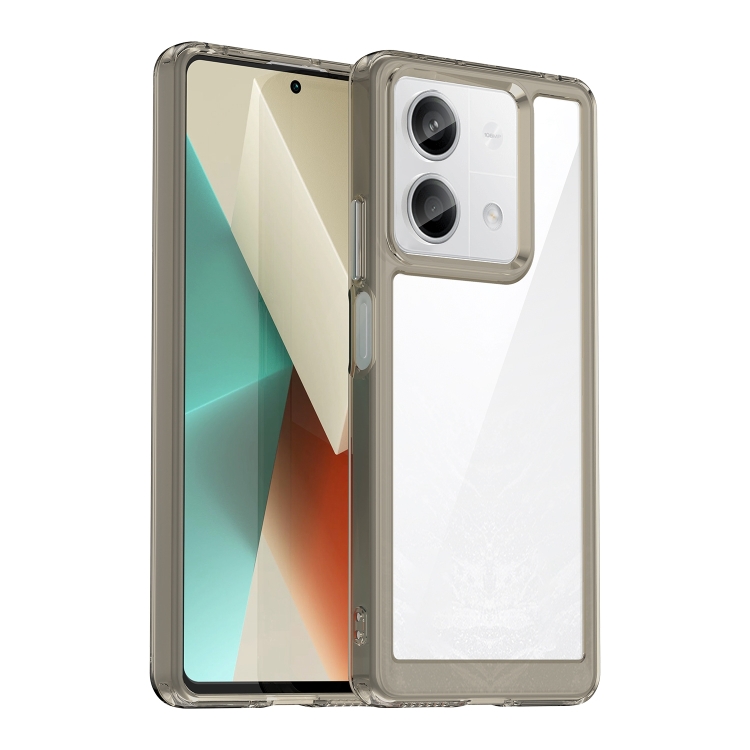 

For Xiaomi Redmi Note 13 5G Colorful Series Acrylic Hybrid TPU Phone Case(Transparent Grey)