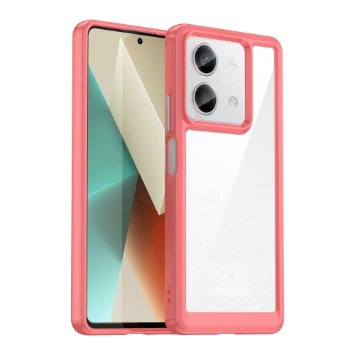 

For Xiaomi Redmi Note 13 5G Colorful Series Acrylic Hybrid TPU Phone Case(Red)