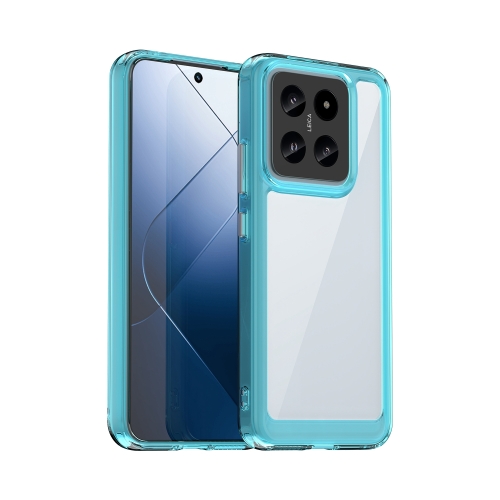 

For Xiaomi 14 Colorful Series Acrylic Hybrid TPU Phone Case(Transparent Blue)