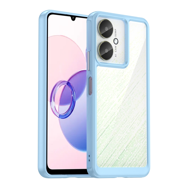 

For Xiaomi Poco C65 Colorful Series Acrylic Hybrid TPU Phone Case(Blue)