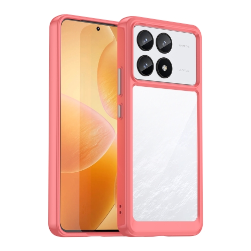 

For Xiaomi Redmi K70 Pro Colorful Series Acrylic Hybrid TPU Phone Case(Red)