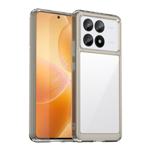 

For Xiaomi Redmi K70E Colorful Series Acrylic Hybrid TPU Phone Case(Transparent Grey)
