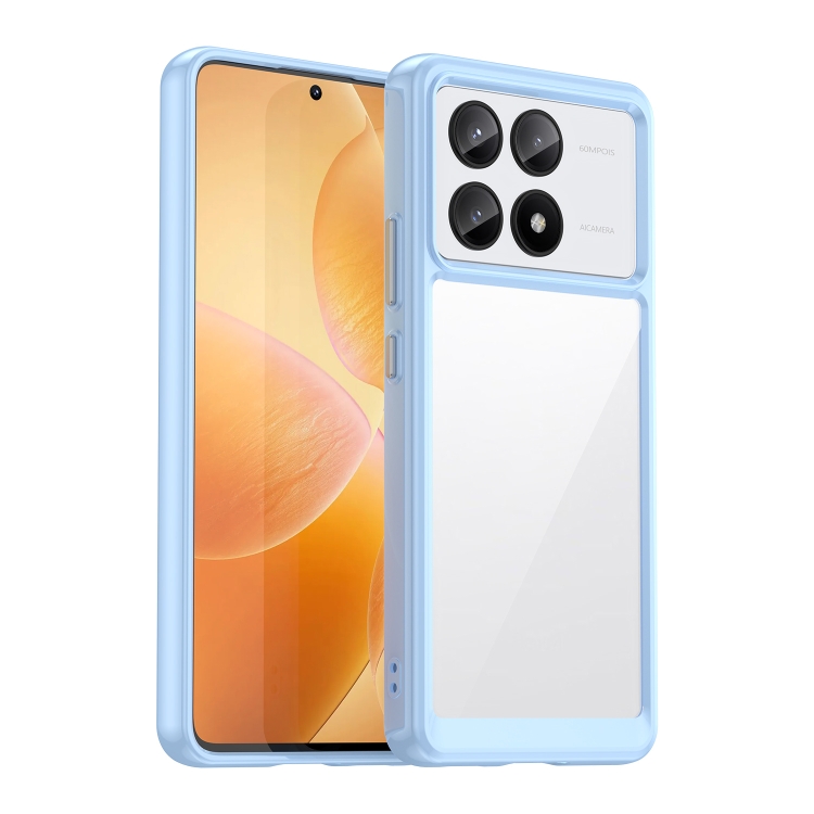 

For Xiaomi Redmi K70E Colorful Series Acrylic Hybrid TPU Phone Case(Blue)