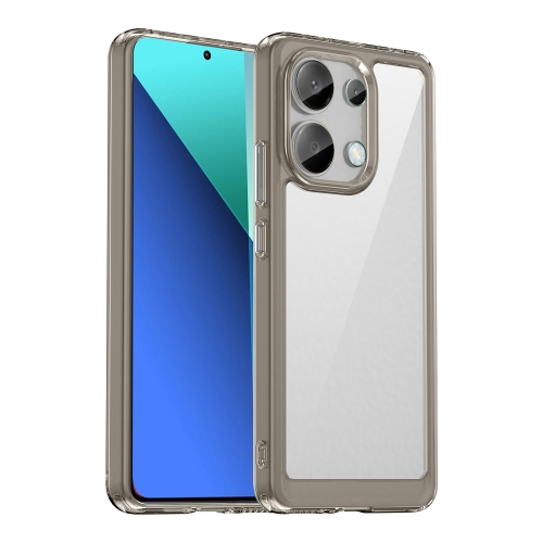 

For Xiaomi Redmi Note 13 4G Global Colorful Series Acrylic Hybrid TPU Phone Case(Transparent Grey)