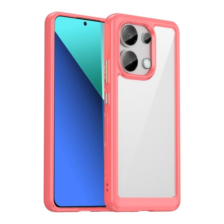 

For Xiaomi Redmi Note 13 4G Global Colorful Series Acrylic Hybrid TPU Phone Case(Red)