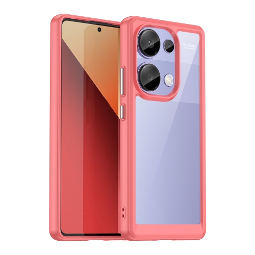 

For Redmi Note 13 Pro 4G Global Colorful Series Acrylic Hybrid TPU Phone Case(Red)