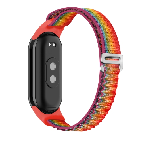 For Xiaomi Mi Band 8 Loop Nylon Watch Band(Rainbow Color)