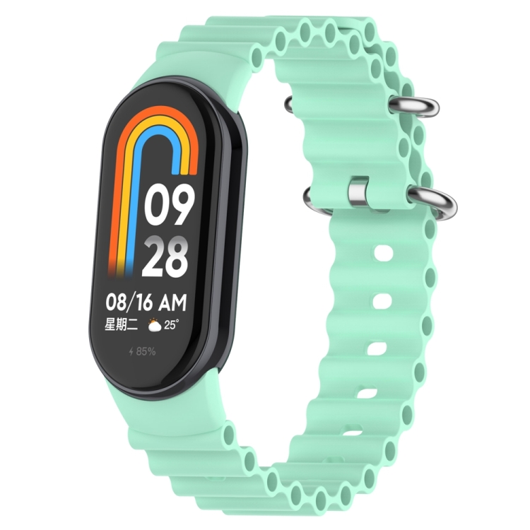 

For Xiaomi Mi Band 8 Ocean Silicone Watch Band(Blue Sea Color)