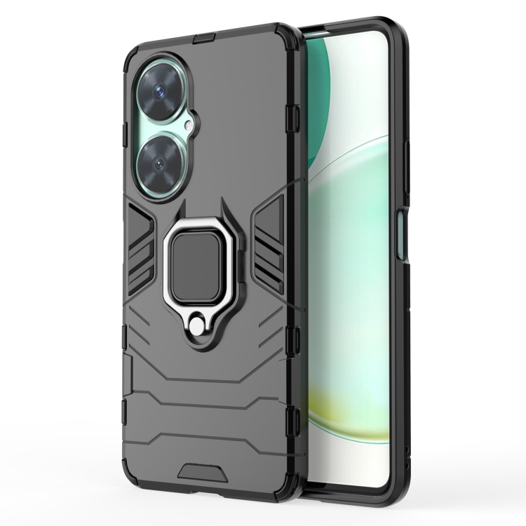 

For Huawei nova 11i Magnetic Ring Holder PC + TPU Phone Case(Black)
