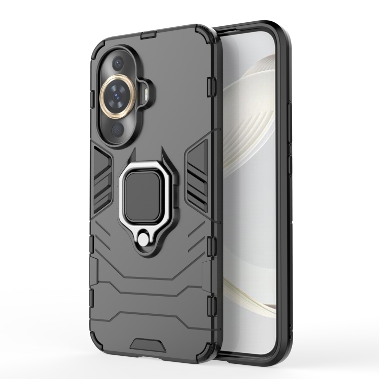 

For Huawei nova 11 Magnetic Ring Holder PC + TPU Phone Case(Black)