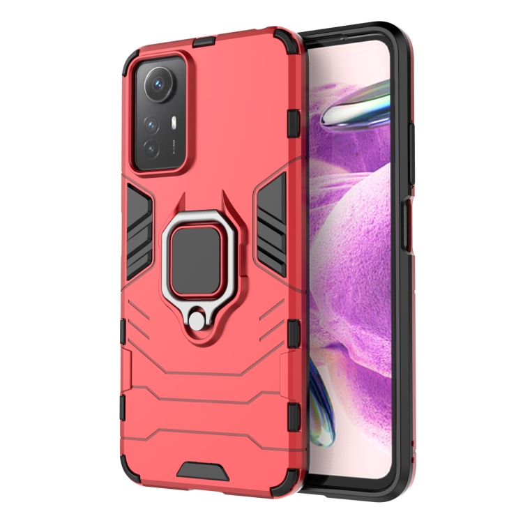 

For Xiaomi Redmi Note 12S 4G Magnetic Ring Holder PC + TPU Phone Case(Red)