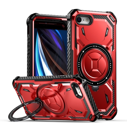 

For iPhone SE 2022 / 2020 / 8 / 7 Armor Series Holder Phone Case(Red)