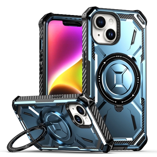 

For iPhone 15 Armor Series Holder Phone Case(Blue)