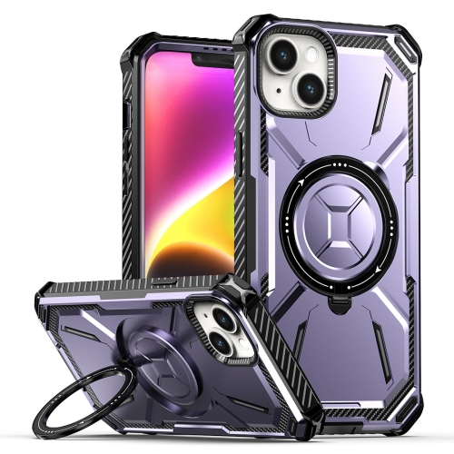 For iPhone 15 Plus Armor Series Holder Phone Case(Light Purple) for iphone 14 pro max color screen non working fake dummy display model silver
