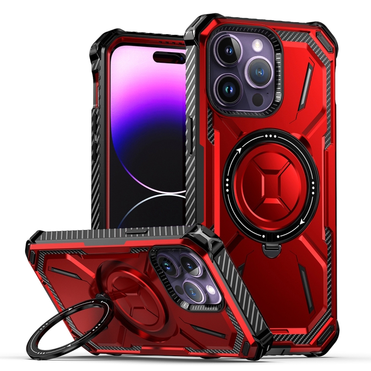 

For iPhone 15 Pro Max Armor Series Holder Phone Case(Red)