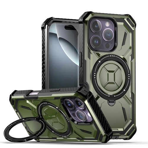 

For iPhone 16 Pro Armor Series Holder Phone Case(Army Green)