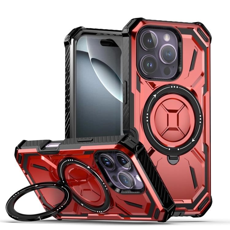 

For iPhone 16 Pro Armor Series Holder Phone Case(Red)