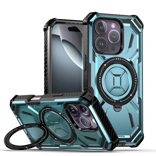 

For iPhone 16 Pro Armor Series Holder Phone Case(Blue)